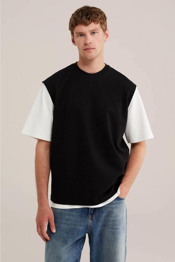 WE Fashion katoenen tanktop zwart