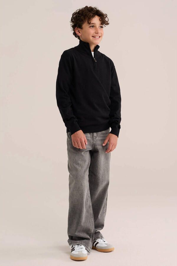 WE Fashion katoenen trui zwart - Foto 2