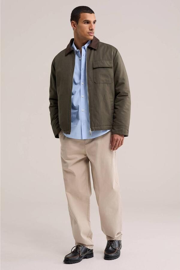 WE Fashion katoenen winterjas donkergroen - Foto 3