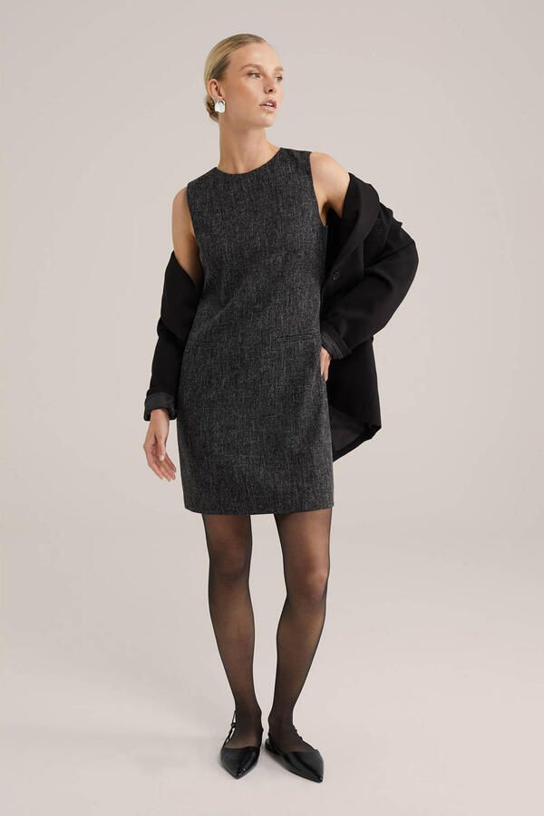 WE Fashion korte jurk antraciet - Foto 3