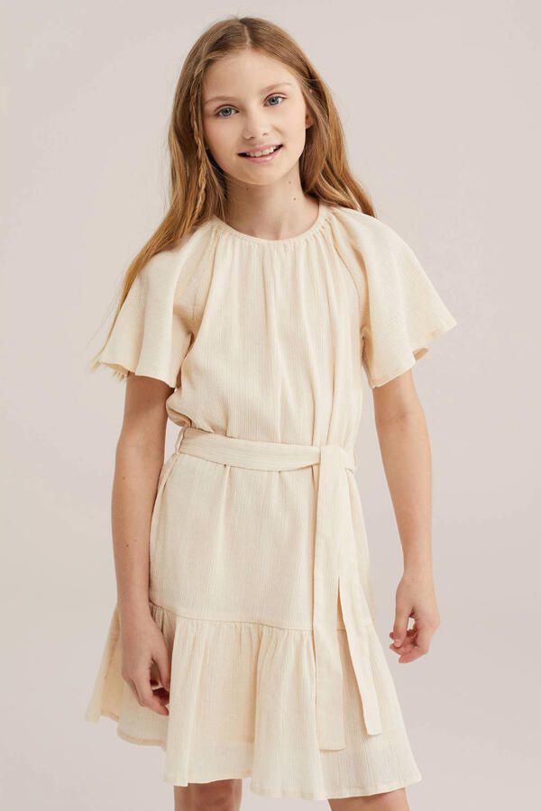 WE Fashion korte jurk beige
