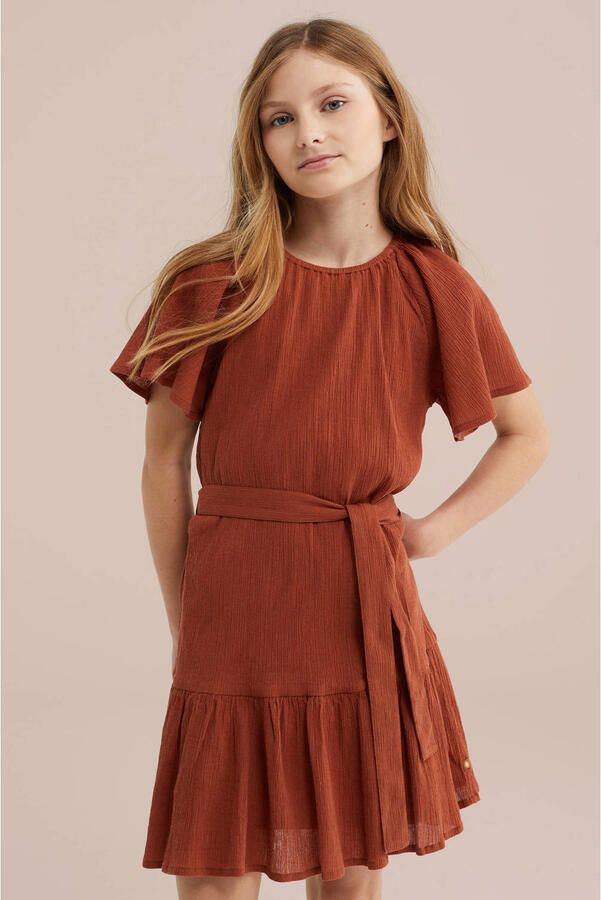 WE Fashion korte jurk bruin