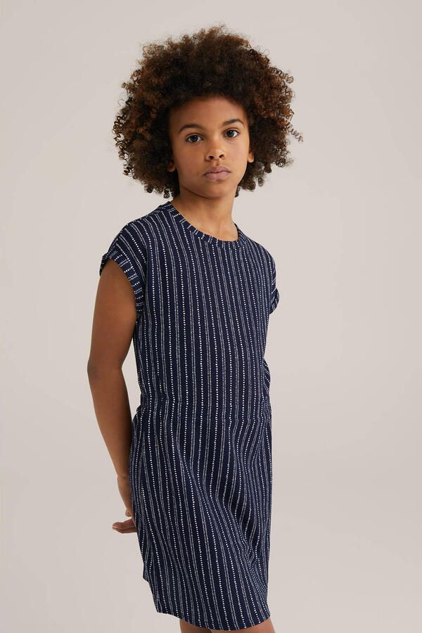 WE Fashion korte jurk donkerblauw