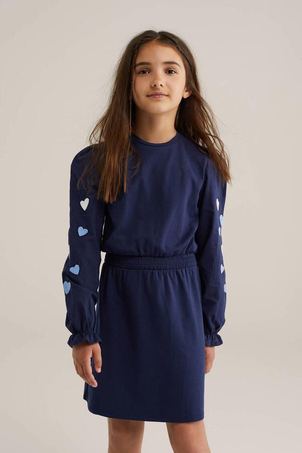 WE Fashion korte jurk donkerblauw