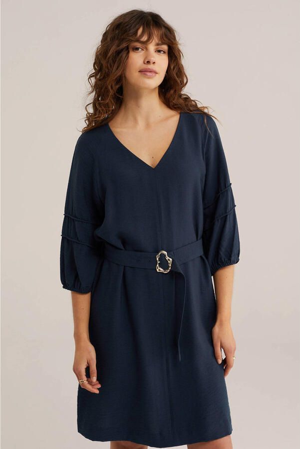 WE Fashion korte jurk donkerblauw