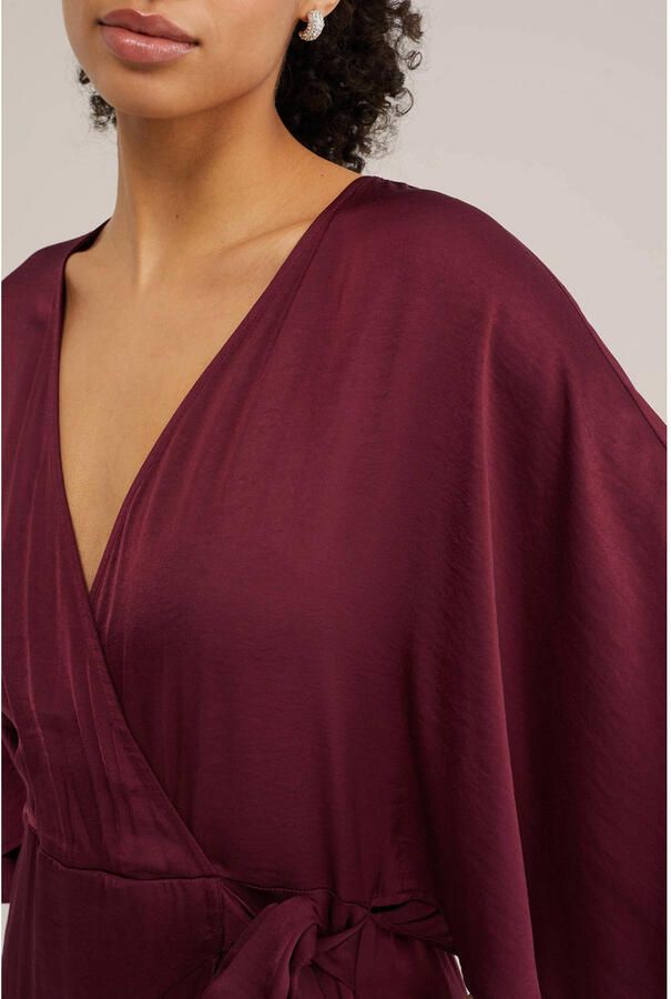 WE Fashion korte jurk donkerrood - Foto 2