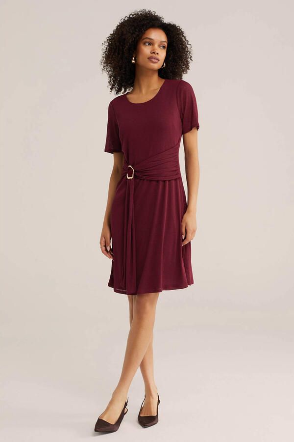 WE Fashion korte jurk donkerrood - Foto 2