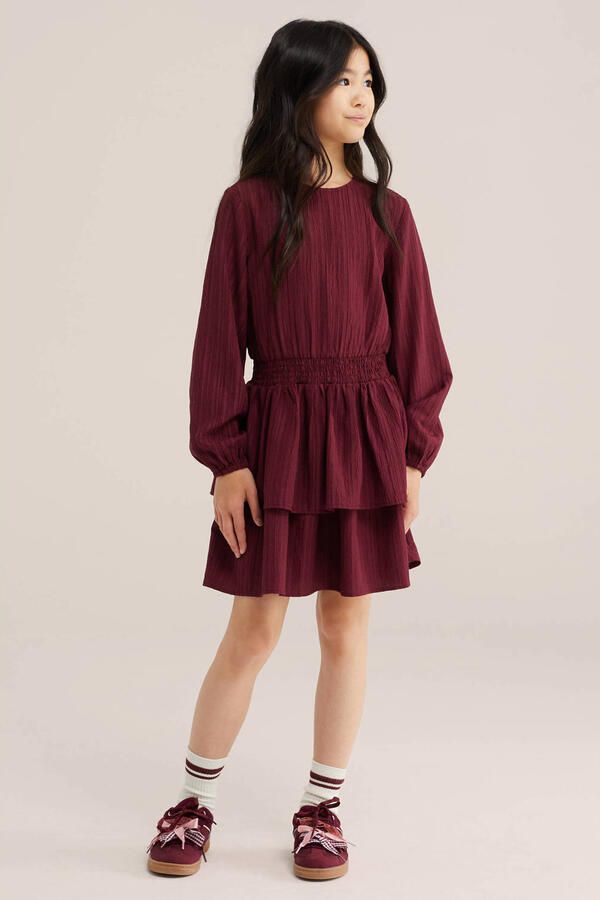 WE Fashion korte jurk donkerrood - Foto 3
