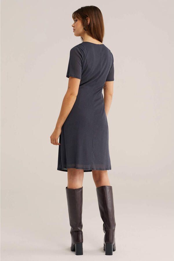 WE Fashion korte jurk grijsblauw - Foto 2