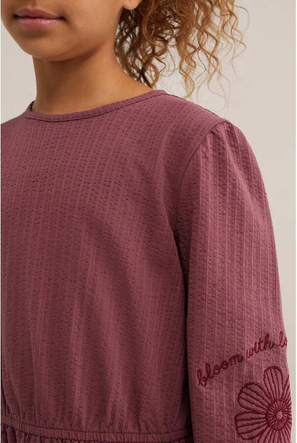 WE Fashion korte jurk met borduursels oudroze - Foto 2