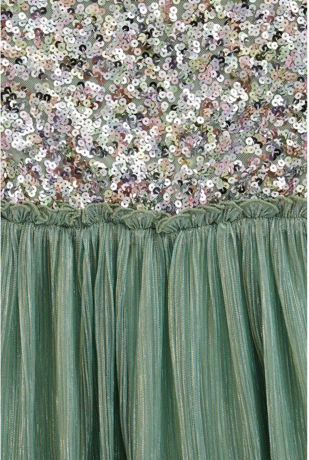 WE Fashion korte jurk met pailletten groen - Foto 2