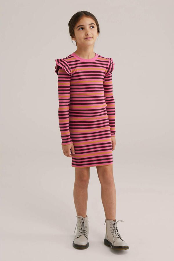 WE Fashion korte jurk roze bordeaux - Foto 1