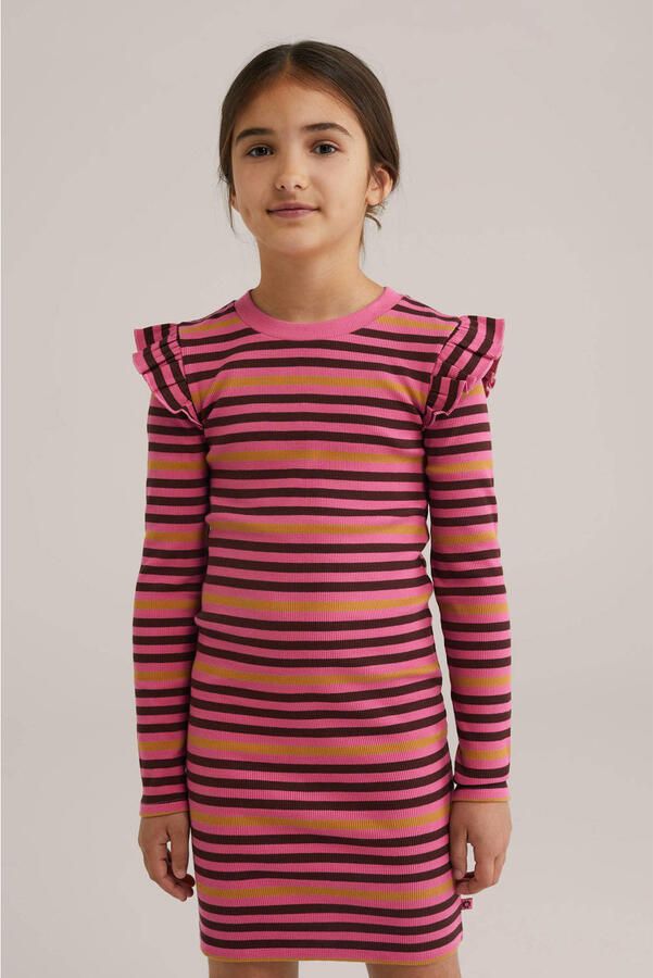 WE Fashion korte jurk roze bordeaux - Foto 3