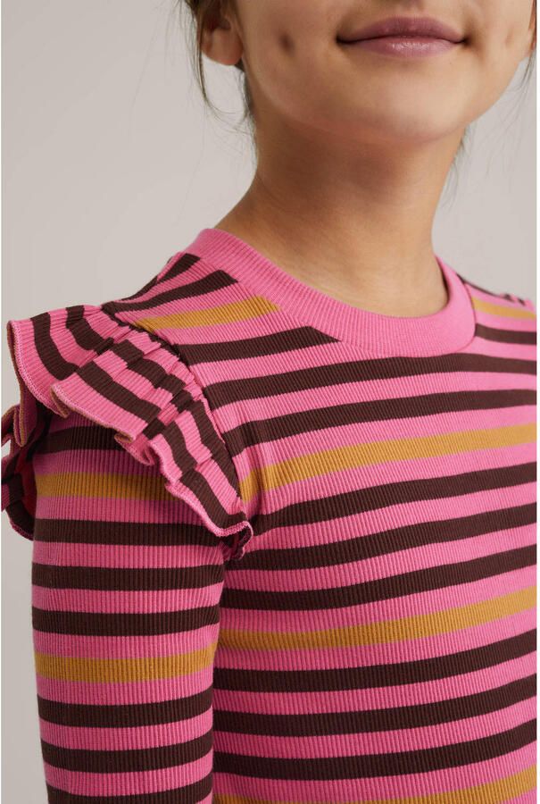 WE Fashion korte jurk roze bordeaux - Foto 2