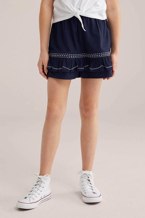 WE Fashion korte rok donkerblauw