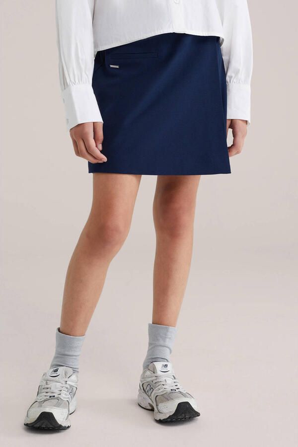 WE Fashion korte rok donkerblauw