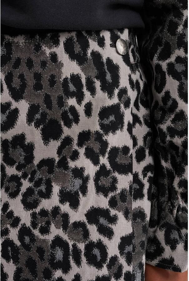 WE Fashion korte rok met panterprint grijs ecru Meisjes Polyester Panterprint - Foto 2