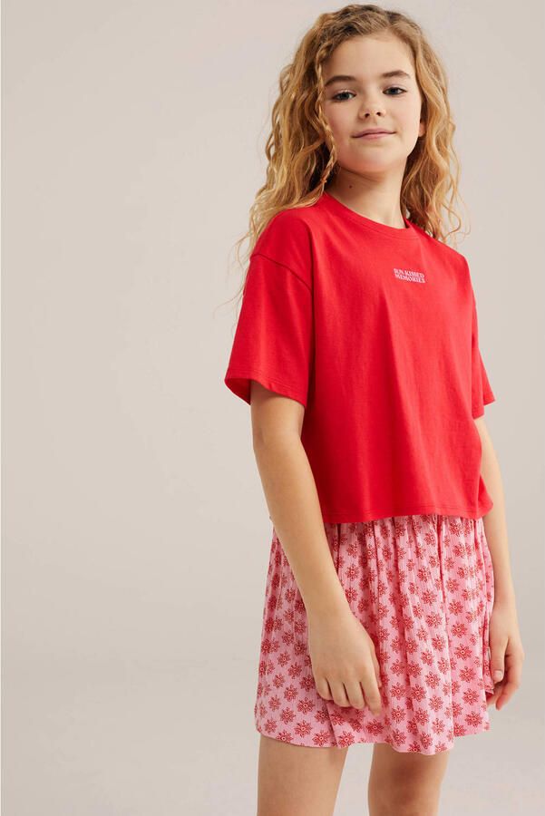 WE Fashion korte rok roze