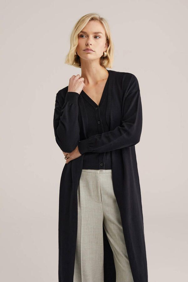 WE Fashion lang vest zwart