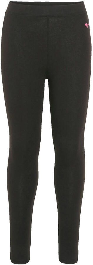 WE Fashion legging set van 2 zwart Meisjes Stretchkatoen Effen 110 116