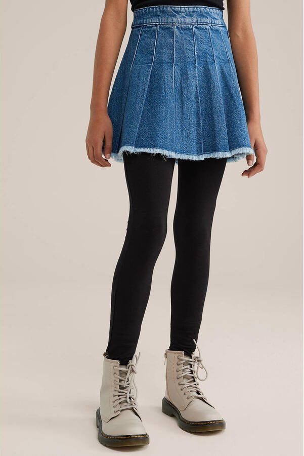 WE Fashion legging zwart Meisjes Stretchkatoen Effen 170 176 - Foto 2