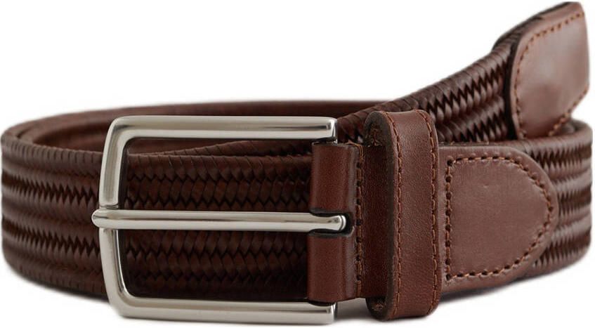 WE Fashion leren riem donkerbruin