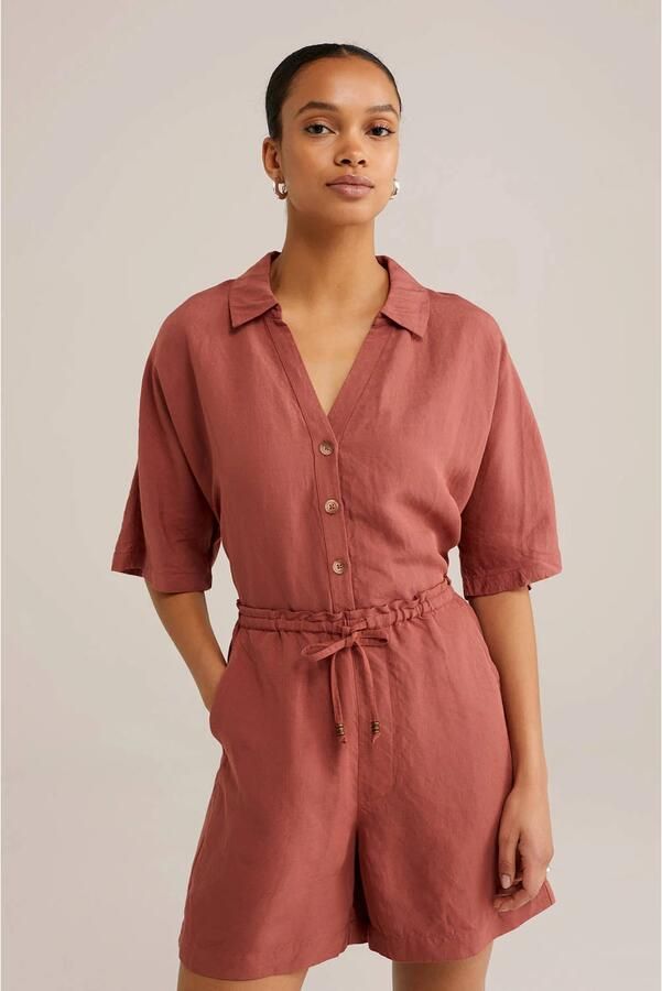WE Fashion linnen blouse rood - Foto 1