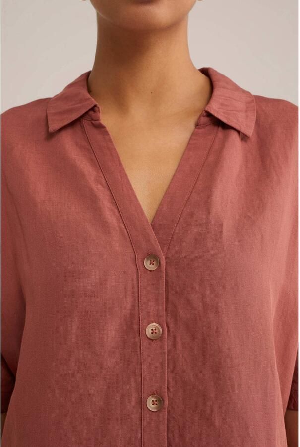 WE Fashion linnen blouse rood - Foto 2