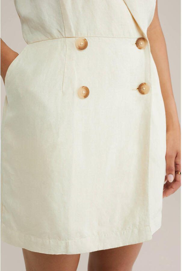 WE Fashion linnen ecru straight playsuit - Foto 2