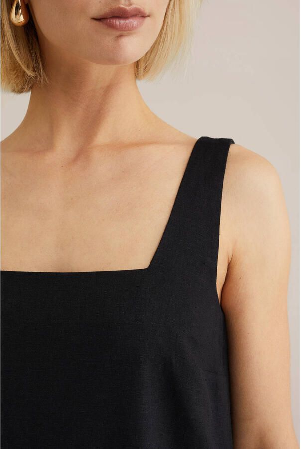 WE Fashion linnen zomerjurk zwart - Foto 2