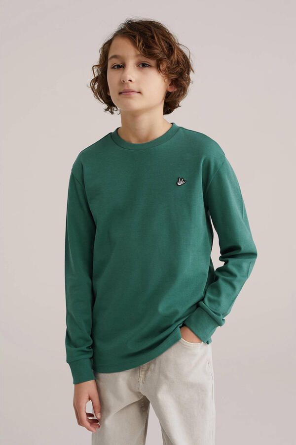 WE Fashion longsleeve donker armygroen