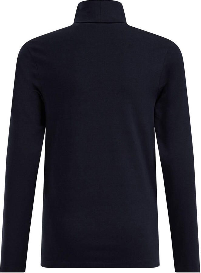 WE Fashion longsleeve donkerblauw Jongens Stretchkatoen Col Effen 110 116