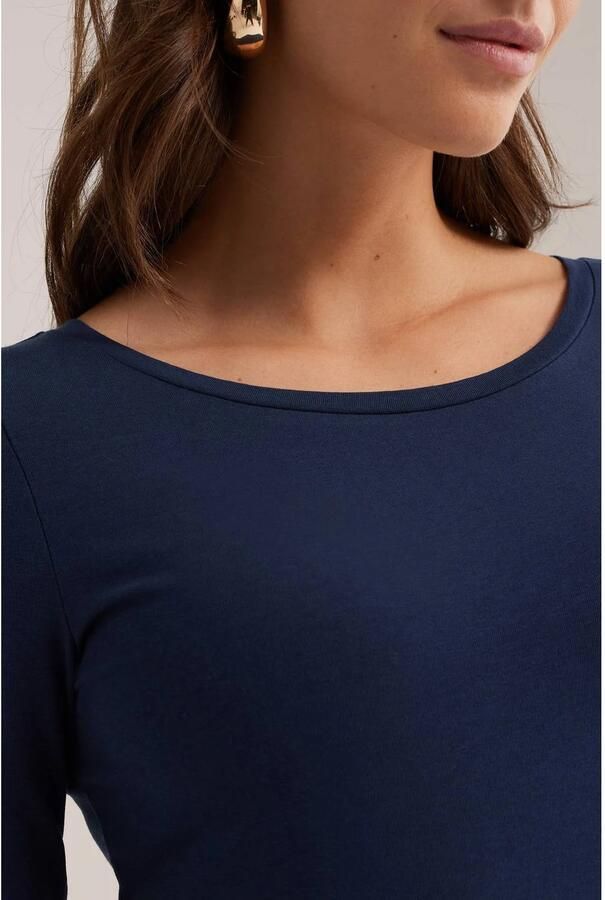 WE Fashion longsleeve donkerblauw