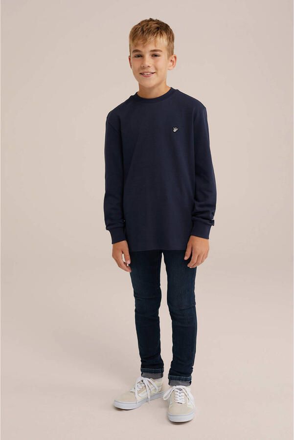 WE Fashion longsleeve marineblauw - Foto 1