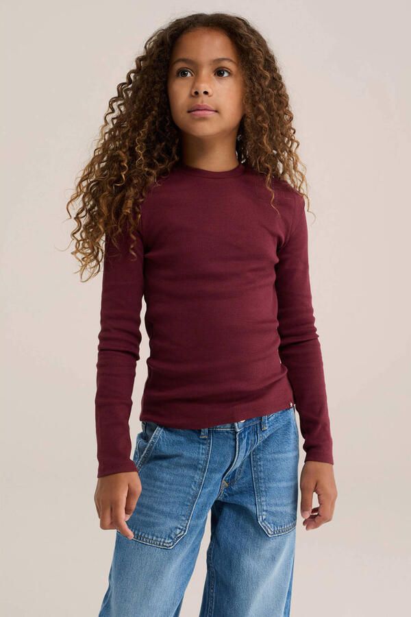 WE Fashion longsleeve donkerrood