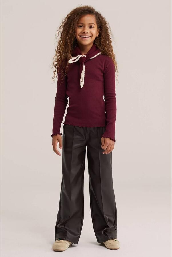 WE Fashion longsleeve donkerrood - Foto 3