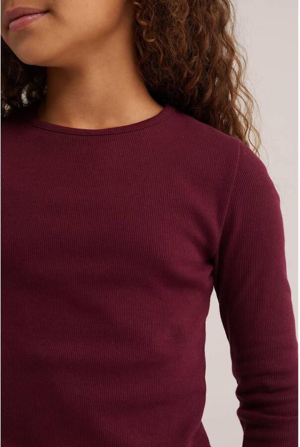 WE Fashion longsleeve donkerrood - Foto 2