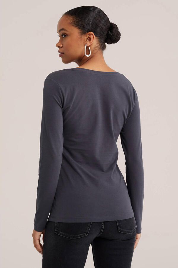 WE Fashion longsleeve grijsblauw - Foto 3