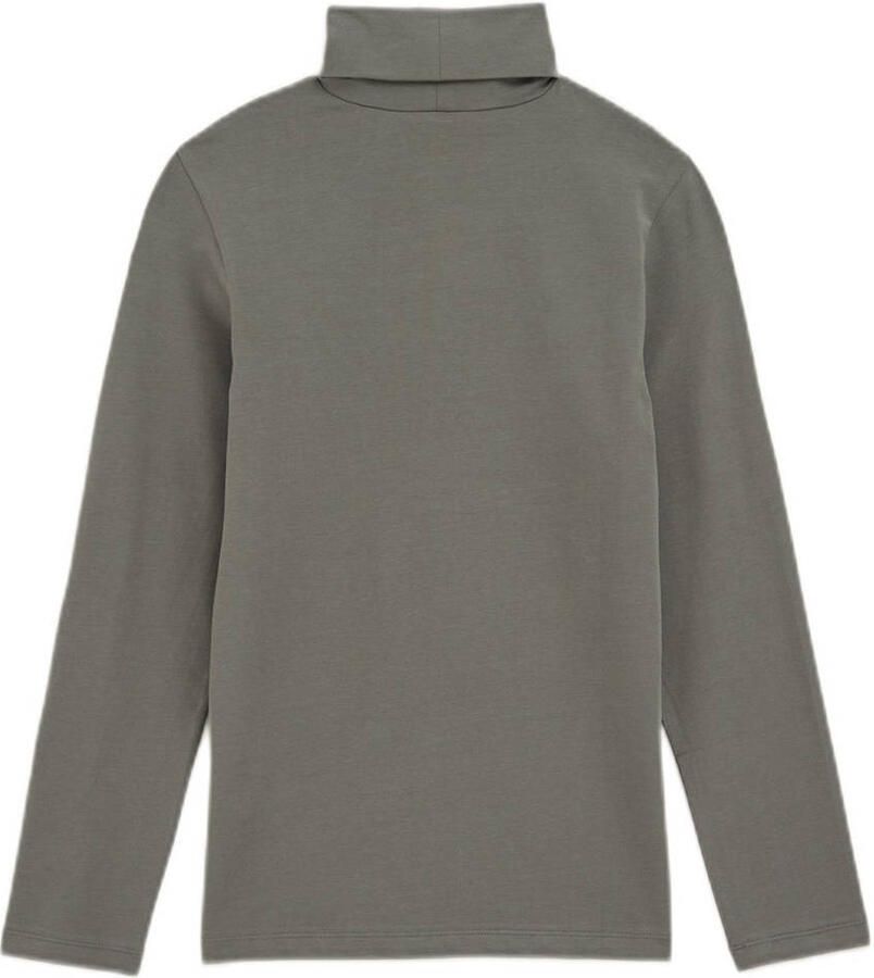 WE Fashion longsleeve Groen Jongens Stretchkatoen Col Effen 122 128