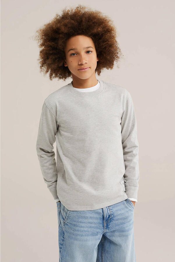 WE Fashion longsleeve lichtgrijs