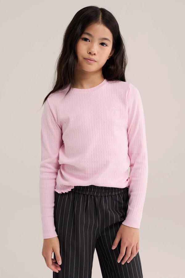 WE Fashion longsleeve lichtroze
