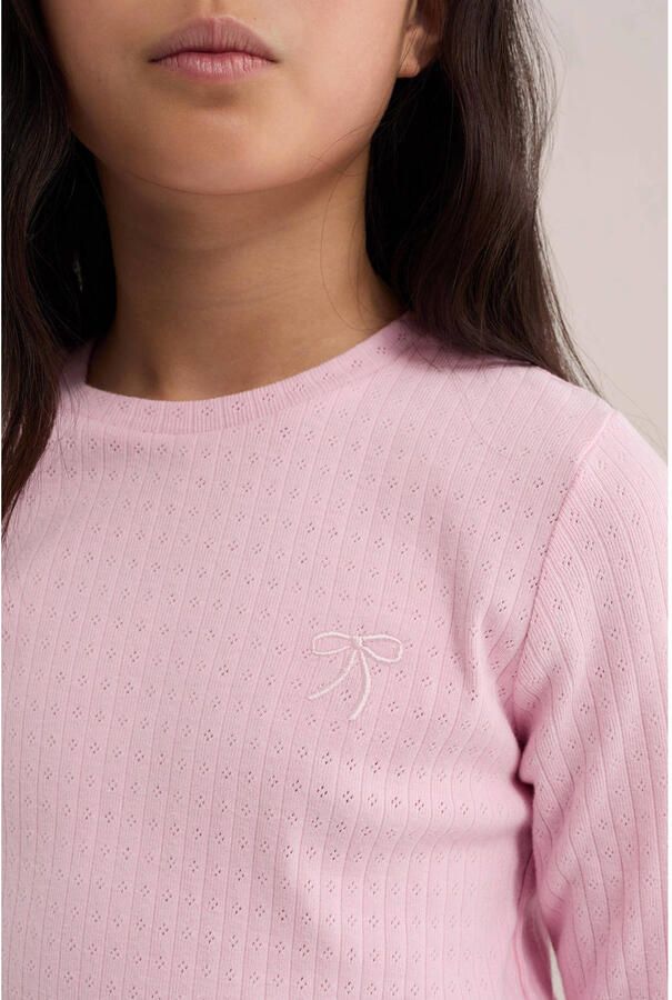 WE Fashion longsleeve lichtroze - Foto 2