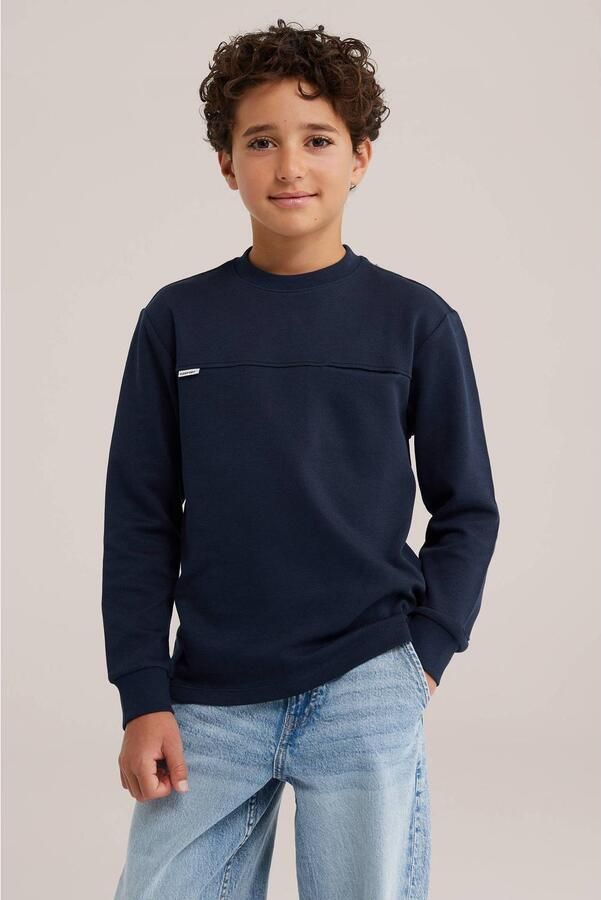 WE Fashion longsleeve marineblauw