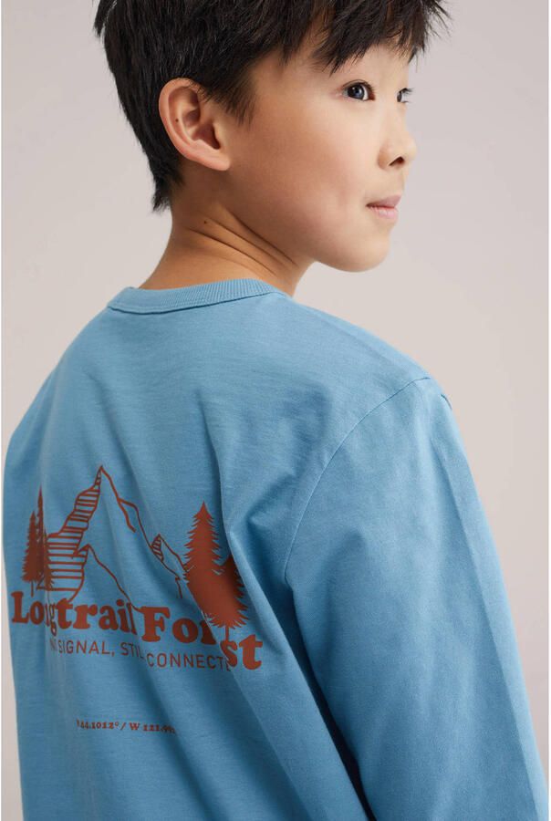 WE Fashion longsleeve met backprint blauw - Foto 2