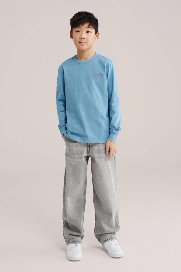 WE Fashion longsleeve met backprint blauw - Foto 3