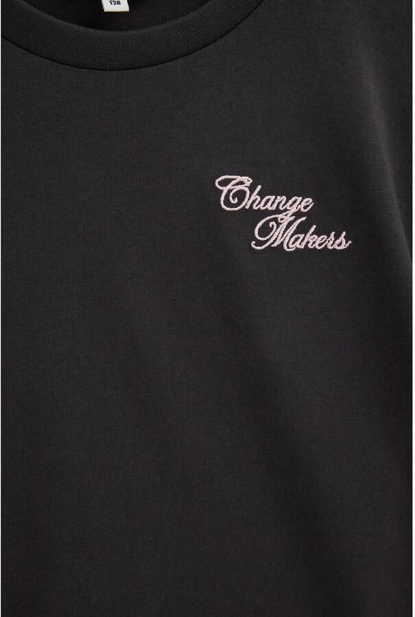 WE Fashion longsleeve met print antraciet - Foto 2