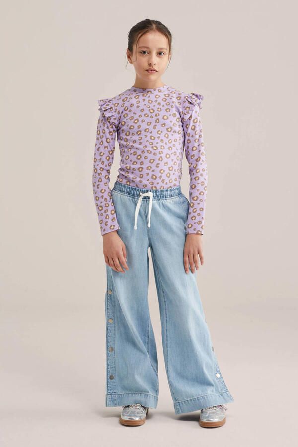 WE Fashion longsleeve rib gebreid lichtpaars - Foto 2