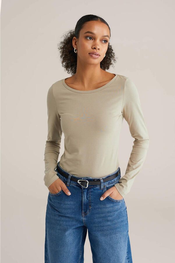 WE Fashion longsleeve taupe