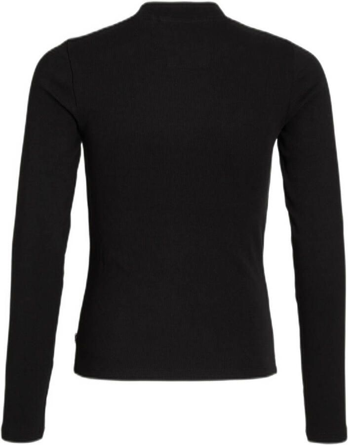 WE Fashion longsleeve zwart Meisjes Katoen Col Effen 110 116
