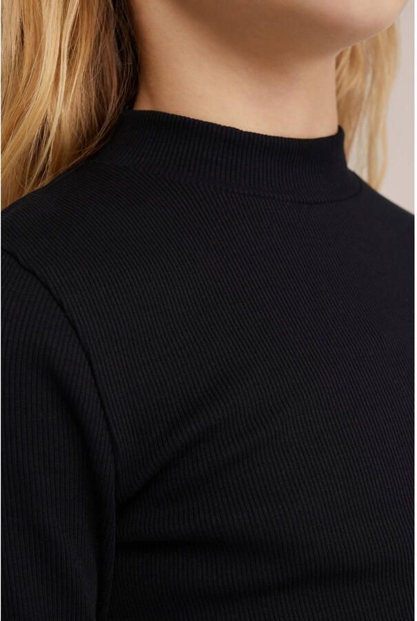 WE Fashion longsleeve zwart Meisjes Katoen Col Effen 110 116 - Foto 2